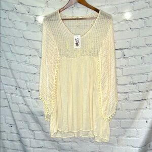 America & Beyond Merigold Shimmer Kimona Dress Size Large Brand New W/Tags